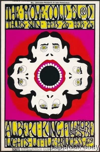 Original Bill Graham BG161  Ad Back Card for The Move & Cold Blood - Picture 1 of 2