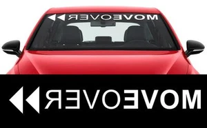 MOVE OVER >> cut off decal stickers all colors funny rules racing decal - Picture 1 of 3