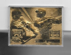 MARK McGWIRE / SAMMY SOSA 23 KT. GOLD CARD - Picture 1 of 2