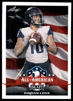 2020 Leaf Draft Jordan Love RC Utah State Aggies #71 - Image 1 of 2