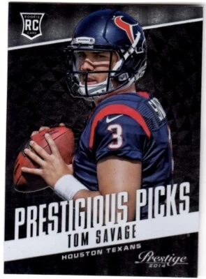 2014 Prestige Prestigious Picks Black #PP22 Tom Savage  #01/10 - Image 1 of 2
