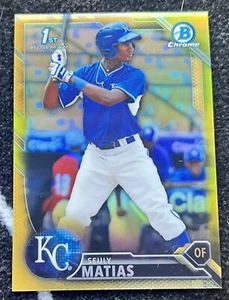 2016 Bowman Chrome Prospects Gold #BCP15 Seuly Matias /50 RC SP KC Royals - Picture 1 of 3