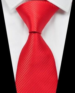 NEW Solid STRIPE Classic Skinny 100% Silk Jacquard Woven Necktie Men's Tie 3.15"