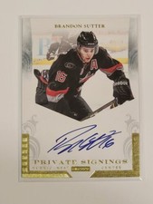 2011-12 Panini Private Signings #BSU Brandon Sutter AUTO - Carolina Hurricanes