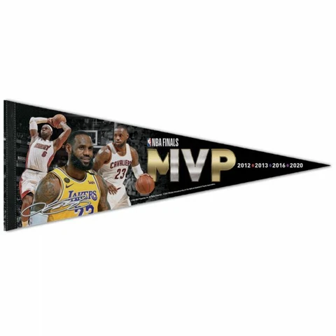 LA Lakers 2020 NBA Champions 4x MVP Lebron James 12x30 Premium Pennant Cover