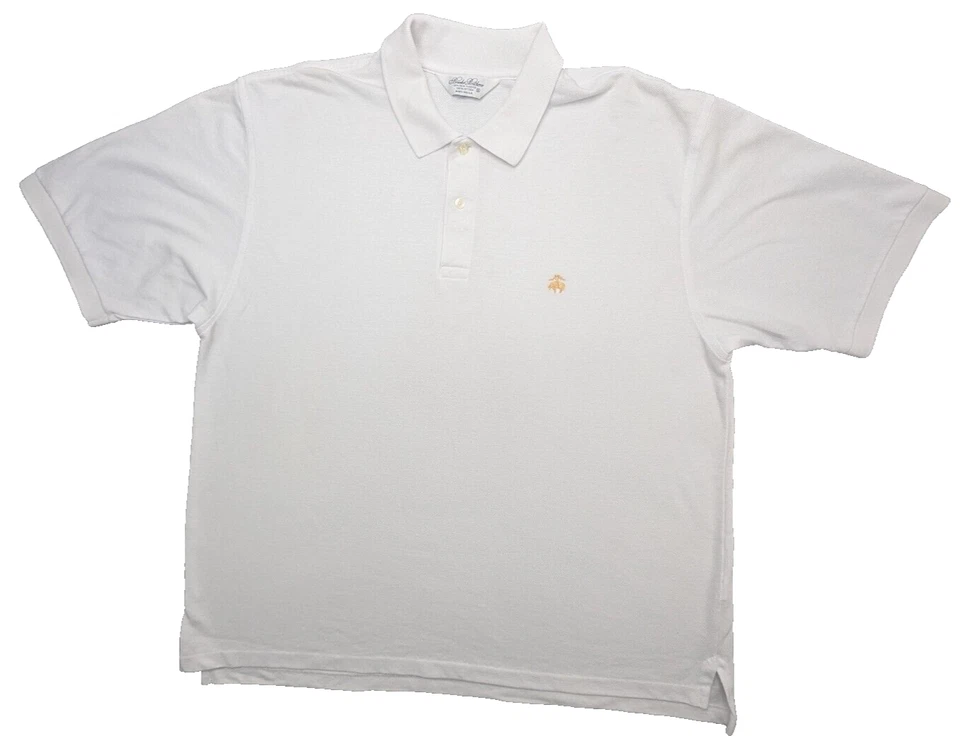 Camisa Polo Brooks Brothers De Colección Para Hombres XL Marfil SS Polar Dorado EE. UU. Escasa Foto 1 de 4