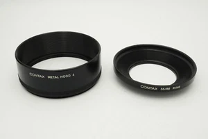 [N.Mint] Contax Metal hood 4 + adapter ring 55/86 Set from Japan #OB122 - Picture 1 of 10