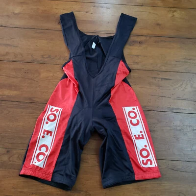 Mens XXL-6-54 Cycling Bibshorts Vintage Italy 7.5" 16" (7.5/10) SO. E. CO. 2XL - Image 1 of 4