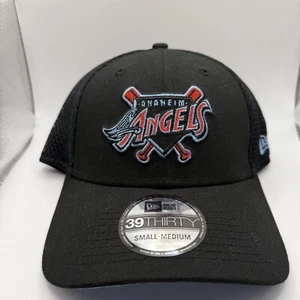 New Era 39Thirty Anaheim Angels Stretch-Fit Hat Size Small/Medium Black Mesh New - Picture 1 of 5
