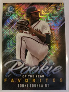 Touki Toussaint RC 2019 Bowman Chrome RC Mojo Refractor #ROYF-16 Atlanta Braves - Imagen 1 de 2