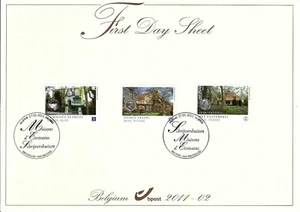 [FDS335] Belgium FDS 2011-02 Literature Architecture First Day Sheet SUPERB - Picture 1 of 1