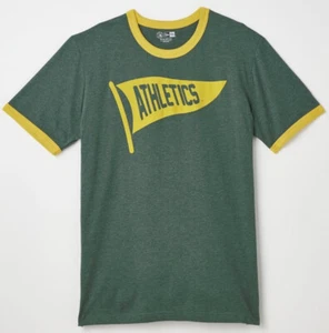 New Era OAKLAND A's Throwback Ringer T Shirt (MEDIUM) NEW reggie jackson mcgwire - Picture 1 of 3