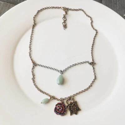 Nuevo Collar Colgante 22" Marca Suerte Dijes Regalo Vintage Mujeres Fiesta Joyería Foto 1 de 3