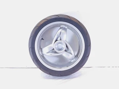 BMW F650CS F650 CS Scarver 2001-2005 llanta trasera plateada rueda y neumático - 36317681009 Foto 1 de 4