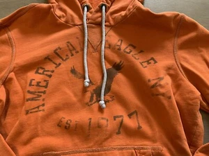 American Eagle Men's Sm Sweatshirt Orange Front Logo - Picture 1 of 6