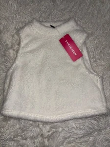 Shein "Icon" girls sz. L "furry" ivory top. New w/tags. Cute, soft - Picture 1 of 6