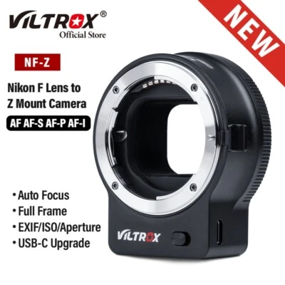 VILTROX NF-Z F Lens to Nikon Z6 II Z7 Z50/30 Mount Adapter Auto Focus Full Frame - Image 1 of 4