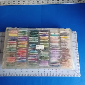 Lot Embroidery Numbered Floss On Cards Varied Colors & Length In Box - Picture 1 of 7