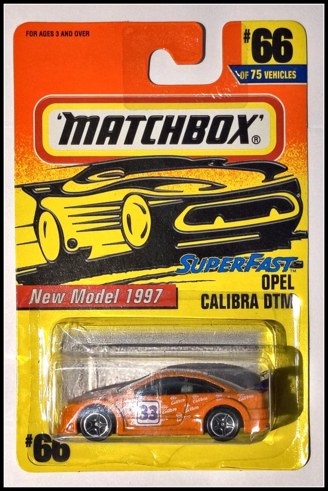 Caja de cerillas naranja Opel Calibra DTM 66/75 1997 - problemas de equipamiento Foto 1 de 1