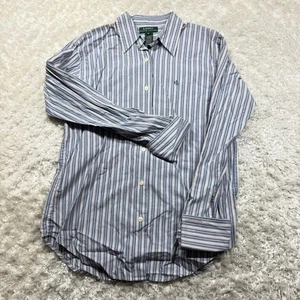 Lauren Ralph Lauren Hemd Damen Größe 6 Gestreift Knopf LS Französische Manschette Preppy - Bild 1 von 8