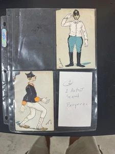 2 German Bergerac used post card 1940? Ephemera cop /soldier/police/ war - Picture 1 of 4