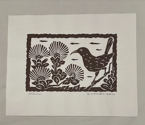 Dietrich Varez Vintage Woodblock Print 2014 Manu Signed Unframed - Picture 1 of 11