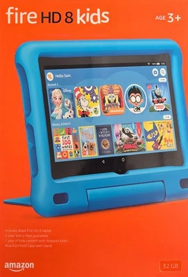 Amazon Fire HD 8 (10th Generation) Kids Edition 32GB, Wi-Fi, 8in - Black with... - Image 1 of 4