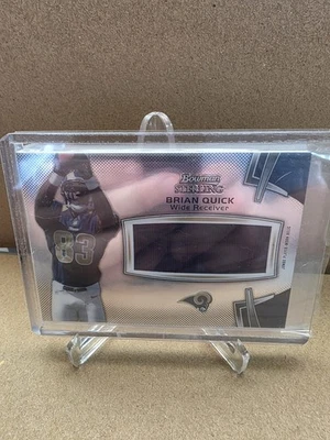 2012 Bowman Sterling - Jumbo Rookie Relic Brian Quick #BSJRR-BQ (MEM, RC) - Image 1 of 2