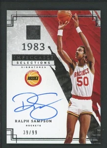 2021-22 Ralph Sampson 39/99 Auto Panini Impecable Selecciones Firmas - Imagen 1 de 2