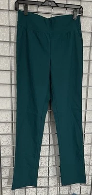 Chadwicks 女式平前直筒弹力拉裤 • 6T 深绿色 — 第 1/4 张图片