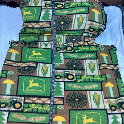 Saco de dormir John Deere cobertor de lã 67x26 com bolso de travesseiro - Imagem 1 de 4