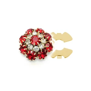 Button Covers Detachable Shirt Button Clips Rhinestones Buttons Flower Button - Picture 1 of 17