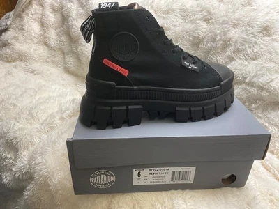 Palladium Boots Womens 6 Black Chunky Platform Streetwear Revolt Hi TX - Image 1 of 3