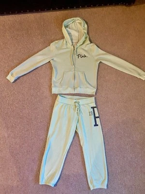 Victoria Secrets Sudadera Y2K Vintage Verde Chaqueta (L) y Jogger (Mediano) Brillante Como Nuevo Foto 1 de 4