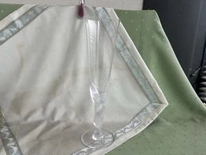 Schönes großes Faberge Champagnerflöte / Sektglas, umarmende Taube - Bild 1 von 15