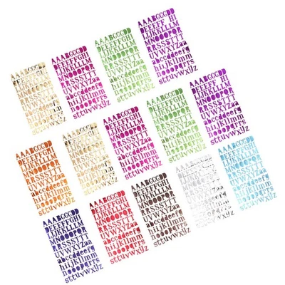  3 PCS Buchstaben Aufkleber Glitzer Sticker Farbenfroher Alphabet -Aufkleber - Bild 1 von 4