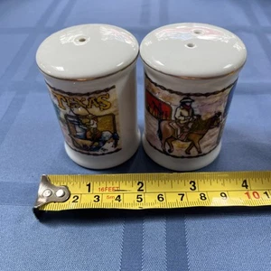 Set Texas Salz & Pfefferstreuer 2,5" Pferd Cowboy Alamo NASA Rodeo Öl Blume - Bild 1 von 10