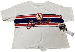 WEAR by Erin Andrews XXL 2XL St. Louis Cardinals Women's Tie-Front T-Shirt White - Picture 1 of 14