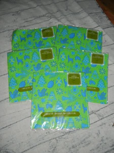Vintage Christmas Wrapping Paper Gift Wrap Neon green Blue Dove Angel Deer Tree - Picture 1 of 2