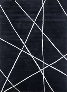 |5x8|6x9|Hand Tufted Morden Design Rug ebony/white High Quality Area Carpet - Picture 1 of 4