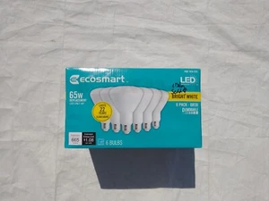 EcoSmart 65-Watt Bright White 6 Pack - BR30 LED Light Bulb - Picture 1 of 8