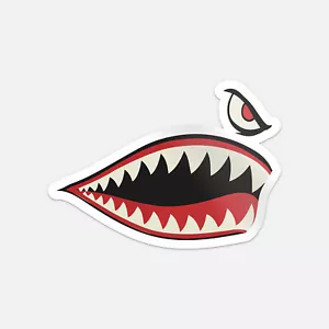 Flying Tigers Nose Art Car Bumper Vinyl Sticker Decal - Picture 1 of 1