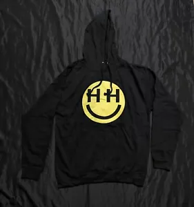 Miley Cyrus Happy Happie offizielles schwarzes Herren-Sweatshirt Größe Large L - Bild 1 von 5