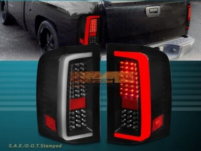 Par de luces traseras LED completas negras C-Bar para Silverado 1500 2500HD 3500HD 2007-2013 Foto 1 de 4