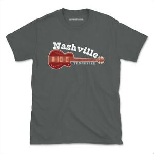 Nashville Red Guitar Music T-Shirt Musician Womens Mens Tee