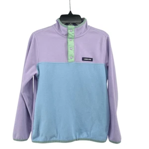 Lands’ End Girls Colorblock Heritage Fleece Snap Neck Pullover Size 10/12 - Picture 1 of 12