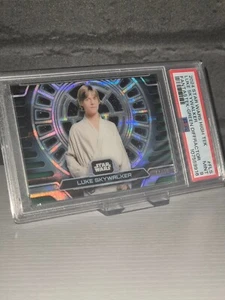 2024 Topps Star Wars High Tek Fantastek Green Diffractor /10 Luke Skywalker PSA - Picture 1 of 3