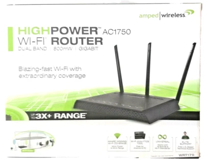 HIGH POWER AC1750 WIFI ROUTER 800MW up to 3X+ RANGE 802.11AC USB 2.0 WRT175 - Image 1 of 4