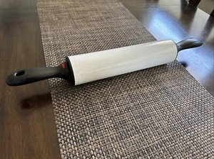 OXO 18" Non-Stick Weighted Rolling Pin, Black and White 73981 Ergonomic Handles - Picture 1 of 5