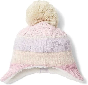 New $30 The North Face Baby Fair Isle Earflap Beanie Cameo Pink/Multicolor 0-6 M - Picture 1 of 5